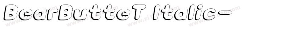 BearButteT Italic字体转换
